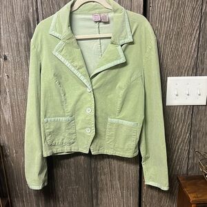 Casual Light Green Women's Blazer Jacket